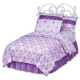 Disney Collection Twin Bedding Sheet Set Princess Castles Lavender