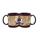 NHL Colorado Avalanche 11-Ounce Black Nostalgic Mug (2 Pack)