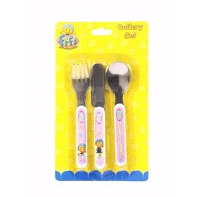 Fifi Tea Party 3pce Metal Cutlery Set