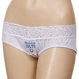 NCAA Indianapolis Colts Ladies BII Lace Trim Panties - White (Medium)