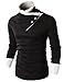 H2H Mens Casual Slim Fit Color Point Turtleneck Knit Pullover Sweater