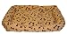 XXXL dog bed 55'' x 39'' beige with black bones #2053-25