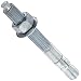 Wej-It AT1090 Wedge Anchor, Steel, Zinc Plated Head, 1" Diameter, 9" Length 1" - 8 Threads, Pack Of 5