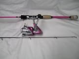 OKUMA CALYNN PINK SPINNING ROD AND REEL COMBO