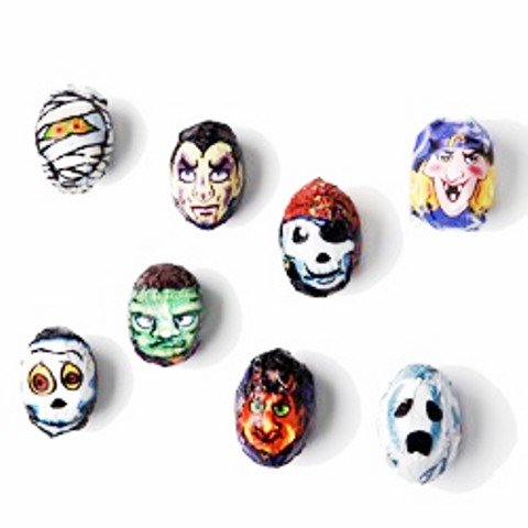 Halloween Gooey Ghouls Caramel Filled Milk Chocolate Balls (1 Lb - 63 PCs) by Caramels