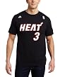 Dwayne Wade Men's Black Gametime Name and Number 3 T-Shirt