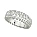 Jewelry : 14K White Gold 1 1/4 ct. Round and Princess Cut Diamond Wedding Band
