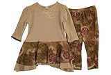 Calvin Klein Jeans 2 Piece Infant Set - Top & Leggings Brown 18 Months