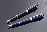Aurora Ipsilon Deluxe Fountain Pen - Black, Fine Nib B12/N-F