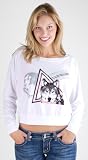 Signorelli Lightning Wolf Cropped Sweatshirt - White