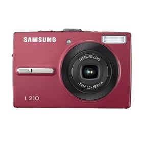 Samsung L210 Digital Camera - Red (10.0MP, 3x Optical Zoom) 2.5 inch LCD
