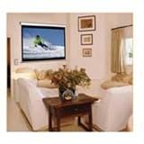 Manual Pull Down Projector Screen. 100 Diag. Viewing Size 49X87, Actual Screen S