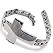 KONOV Stainless Steel Cross Bracelet for Unisex Mens Womens - Silver - 8 Inch
