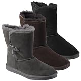 Pawz by Bearpaw Womens Shearling Lined Suede Leather Boot