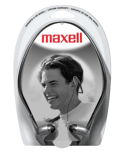 Maxell NB/HB 210 Stereo Line Neckband Head Buds, Silver Maxell NB/HB-210 Stereo Line Neckband Head Buds, Silver