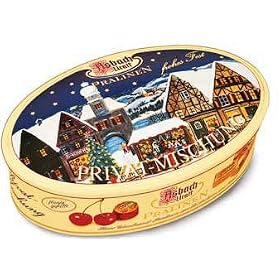 Asbach Uralt Brandy Filled Chocolate in Christmas Oval Gift Tin - 180g/6.4oz