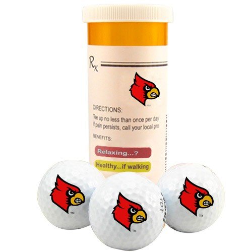 Louisville Cardinals Rx 3-pack Golf Balls