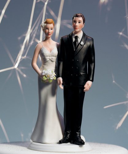 "The Love Pinch" Bridal Couple Figurine
