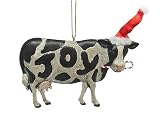 Country Heritage Farm Cow Joy Christmas Ornament