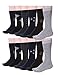 Men's 12 Pair Patterned Casual Dress Crew Business Work Socks Mid Calf Argyle
