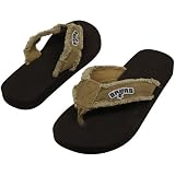 NBA San Antonio Spurs Unisex Frayed Flip Flops - Khaki (Medium)