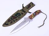 Yes4All MH-H151 Tactical Hunting Survival Fixed Blade Knife +Nylon Sheath w/ intergrated compass - ²HIGBZ