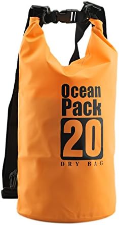 Waterproof Dry Bag Travel Backpack Dual Straps from KS Masters Adventure Time Bags, Sport Equipment Sack 20l for Outdoor, Hiking, Mountain, Camping, Biking, Kayaking, Survival Games and More