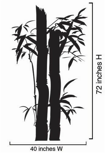 Vinyl Wall Art Decal Sticker Large Bamboo Tree 40