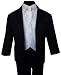 Gino Giovanni Usher Tuxedo Boy Black with White Vest and Tie From Baby to Teen