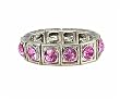 Ring - R37 - Swarovski (tm) Crystal Stretch - Size Med ~ Rose (Pink)