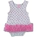 Mud Pie Baby Tiny Dancer Polka-Dot Cotton Onesie Dress, Pink/White, 0 - 6 Months