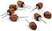 Charcoal Companion CC5083 Rosewood Corn Holders, 4 Pairs