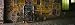 Bicycle Leaning Against a Wall with Posters in an Alley, Post Alley, Seattle, Washington, USA Photographic Poster Print