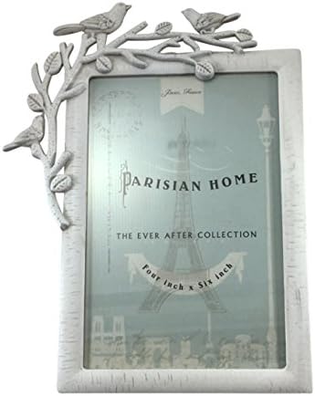 Birds on Branch Picture Frame Distressed White by Parisian Home 4 x 6