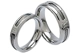 5mm Titanium Ring with Roman Numerals Engraving (Size 4.0 - 8.0)