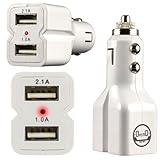 (!@% USA) Cheapest CoverBot DUAL USB 3.1A 15w High Output Car Charger WHITE with Heavy Duty Socket Connector - Car Charges iPad, iPhone, iPod, HTC, Samsung, Blackberry, Motorola, TouchScreen Tablets, MP3 Players, Digital Cameras, GPS, Mobile Phones and More plan