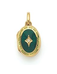 Victor Mayer 18K Gold Diamond Locket - 2/3 Inch Wide x 1 1/4 Inches Tall