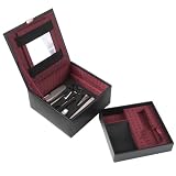 41TrM12FV L. SL160  Wolf Designs Mens Black Jewel Case and Grooming Set #384402