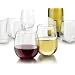 Libbey Vina 12-Piece Stemless Red and White Wine Glasses in Clear