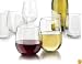 Libbey Vina 12-Piece Stemless Red and White Wine Glasses in Clear
