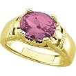 14K Yellow Gold Pink Tourmaline Ring