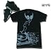 8&9 "GET BUSY" Printed Men's T-shirt By EIGHT & NINE DESIGNS Black/Steel Grey Ink Colorway 8&9 Dj Tee