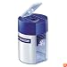 1 Hole Round Pencil Sharpener, w/ Shavings Cup, Blue (STD511001)