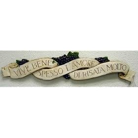 Italian Live Well Love Much Wall Art Sign Plaque