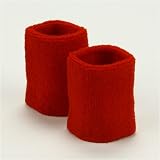 Wrist Band Pair (terry)-Red