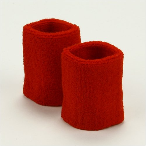 Wrist Band Pair (terry)-Red