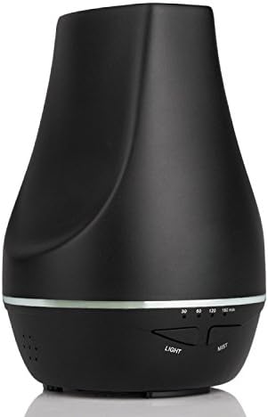 Comsmart Aromatherapy Essential Oil Diffuser cool mist Fragrance Aroma humidifier Ultrasonic Air Humidifier 100ml with Color LED light and Auto Shutoff -- Black