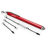 BoxWave EverTouch Capacitive Stylus - (Newest Technology) Touchscreen iPad 3 Stylus with Ultra Durable FiberMesh Fabric Tip for Apple iPad 3, iPad 2, iPhone 4S / 4, Amazon Kindle Fire, Nexus 7, All Touch Screen Tablets (Crimson Red)