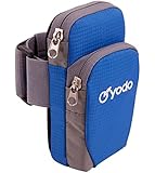 Yodo Versatile Workout Running Armband Case with 2 Pouches Fits ipod / iPhone 5 6S Plus / Samsung Galaxy Note 5 and Key Dollar ID Card for All Sports, Royal Blue