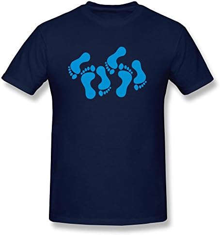 Custom Male Tee Particular Three Pairs Cute Feet XXL Navy